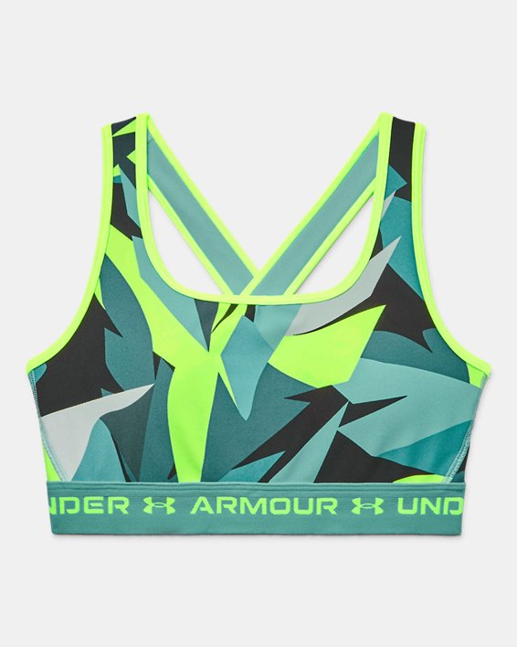 Sujetador deportivo Armour® Mid Crossback Printed para mujer, Green, pdpMainDesktop image number 8